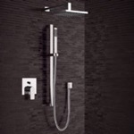 Remer SFR20 Chrome Shower System with 8 Inch Rain Shower Head and Hand Shower